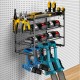 4-Tier Wall-Mounted Power Tool Organizer & Drill Holder Rack, Heavy-Duty Carbon Steel Garage Storage for Cordless Drills 4-Tier Wall-Mounted Power Tool Organizer & Drill Holder Rack, Heavy-Duty Carbon Steel Garage Storage for Cordless Drills